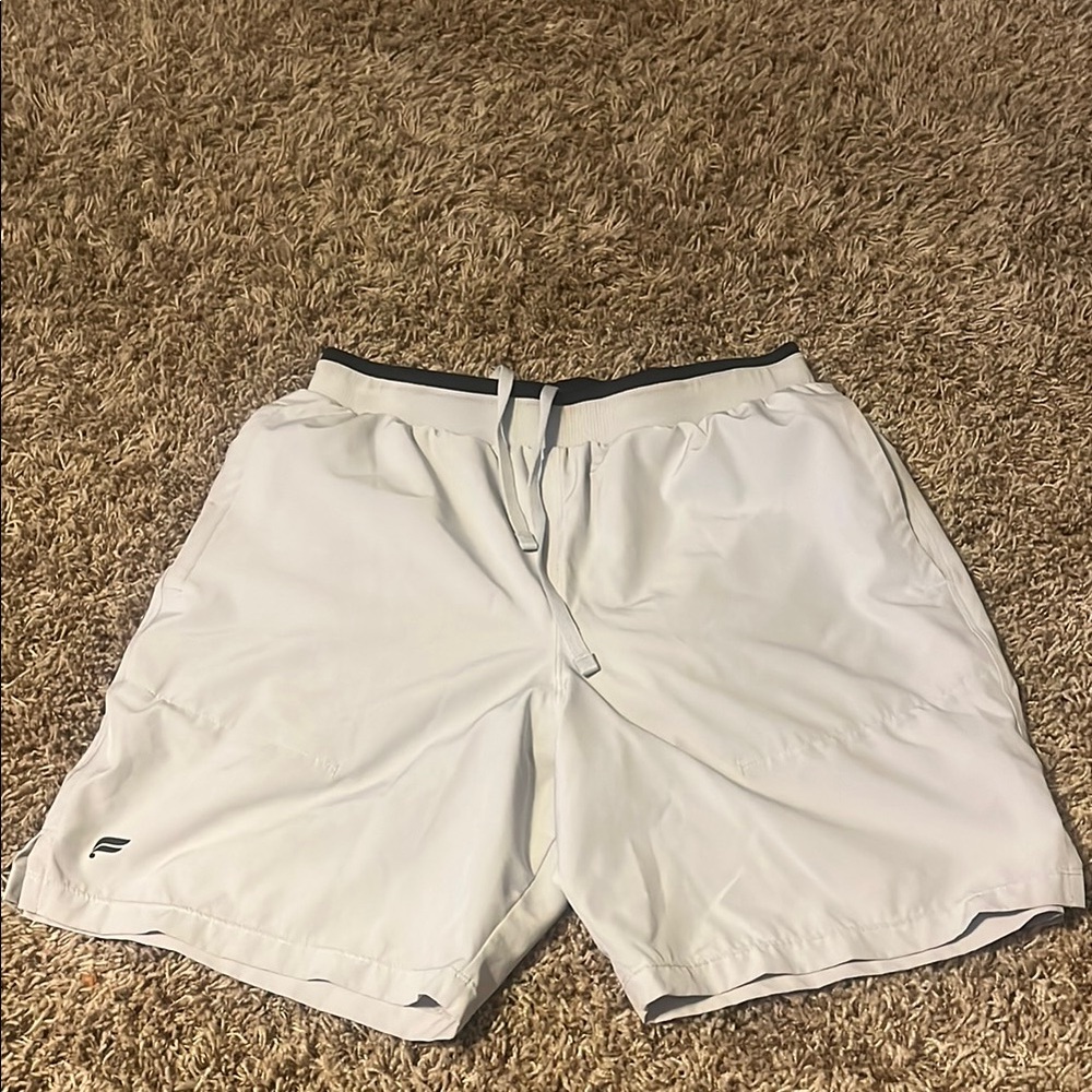 Fabletics Men's Athletic Shorts in Light Gray